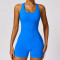Custom gym casual jumpsuits| Seamless Sports Short Onesie Beauty Back High Elastic Skin Friendly