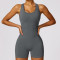 Custom gym casual jumpsuits| Seamless Sports Short Onesie Beauty Back High Elastic Skin Friendly