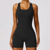 Custom gym casual jumpsuits| Seamless Sports Short Onesie Beauty Back High Elastic Skin Friendly