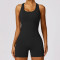 Custom gym casual jumpsuits| Seamless Sports Short Onesie Beauty Back High Elastic Skin Friendly