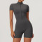 Custom Piece Workout Jumpsuit| Seamless Short Sleeve And Sports Yoga Bra Set Jumpsuit For Women