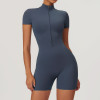 Custom Piece Workout Jumpsuit| Seamless Short Sleeve And Sports Yoga Bra Set Jumpsuit For Women