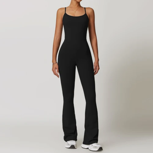 Custom Jumpsuits elegant| Women Girls Fashion Quick Dry Fitness Exercise Back Sexy Yoga Jumpsuit