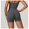 Custom high waist yoga shorts |High Quality  Nylon Spandex Yoga Shorts Custom Seamless Young Girls