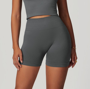 Custom high waist yoga shorts |High Quality  Nylon Spandex Yoga Shorts Custom Seamless Young Girls