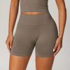 Custom high waist yoga shorts |High Quality  Nylon Spandex Yoga Shorts Custom Seamless Young Girls