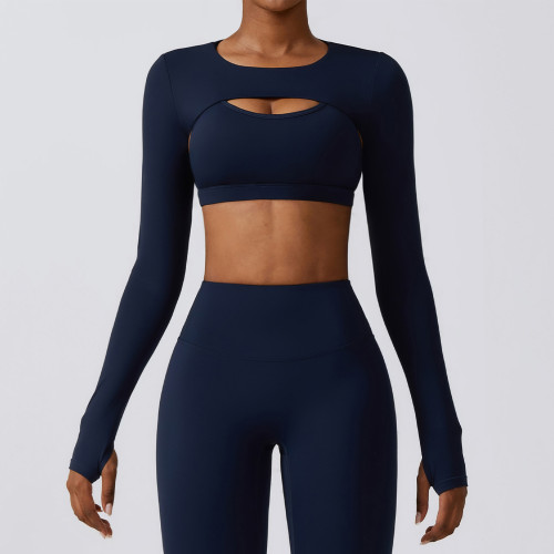 Custom running long sleeve top  | High Quality Wholesale Custom logo Push Up Yoga Long Sleeve Tank Top Women Long Sleeves