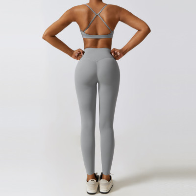 Custom legging yoga fitness | Wholesale Custom Logo Clothing Blank Women Tights Pants High Waist Yoga Leggings For Women