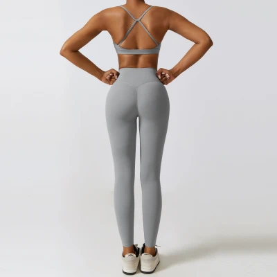Custom legging yoga fitness | Wholesale Custom Logo Clothing Women Pants High Waist Yoga Leggings