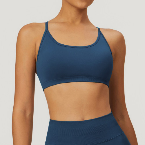 Custom ladies sports bra  | Wholesale Custom Logo New Style High Impact Sports Bra Seamless Cross Back Sports Bra