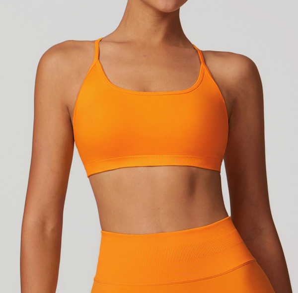 Custom Women's Sports Bras | Wholesale Custom Logo Sports Bras Seamless Cross Back Sports Bras