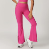 Custom nylon yoga legging | High Quality Running Wide Leg Yoga Leggings Plazzo Women Wide Leg Pants
