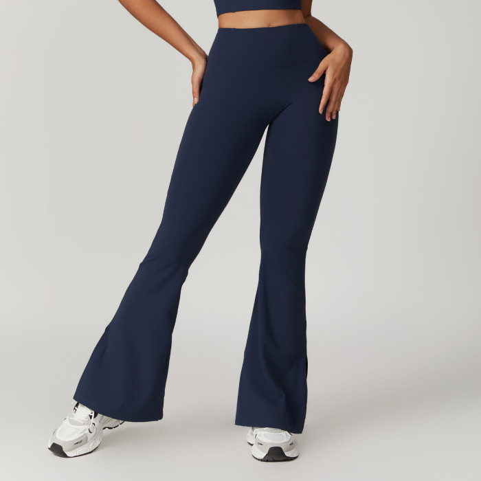 Custom nylon yoga legging | High Quality Running Wide Leg Yoga Leggings Plazzo Women Wide Leg Pants