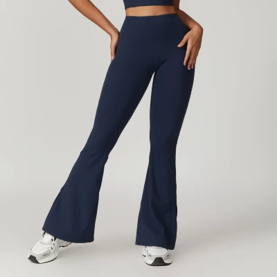 Custom nylon yoga legging | High Quality Running Wide Leg Yoga Leggings Plazzo Women Wide Leg Pants