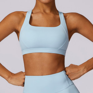 Custom sports bra backless| 2024 New Style Spandex Clothing Blank Pink Sports Bra Quick Dry