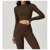 Custom yoga jacket|High Quality Custom Long Sleeve Zip Up Yoga Jacket and Gym Yoga Jacket Zip