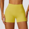 Custom Woman Yoga Shorts |Private Label Seamless Yoga Shorts For Women Sexy Gym Yoga Shorts Brown