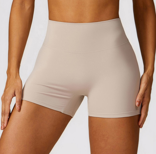 Custom Woman Yoga Shorts |Private Label Seamless Yoga Shorts For Women Sexy Gym Yoga Shorts Brown