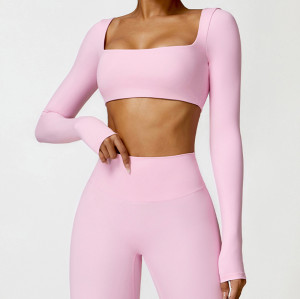 Custom running long sleeve| High Quality Women's T-Shirts Long Sleeves Cropped Yoga Long Sleeve
