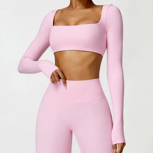 Custom running long sleeve| High Quality Women's T-Shirts Long Sleeves Cropped Yoga Long Sleeve