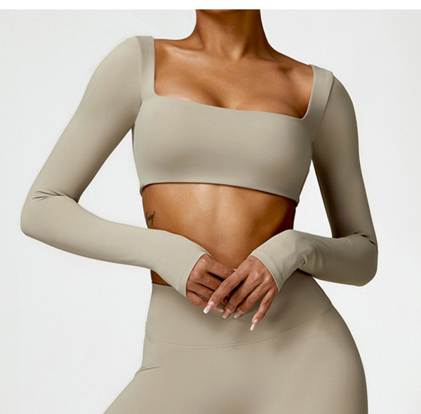 Custom running long sleeve| High Quality Women's T-Shirts Long Sleeves Cropped Yoga Long Sleeve