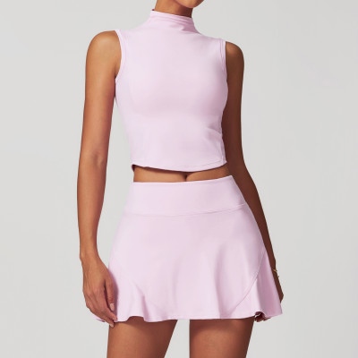 Custom Fitness Vest| Private label halterneck organic cotton vest for women