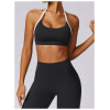 Custom nylon sport bra| Factory Wholesale Back Hollow Out Exercise and Dynamic Backless Sports Bra
