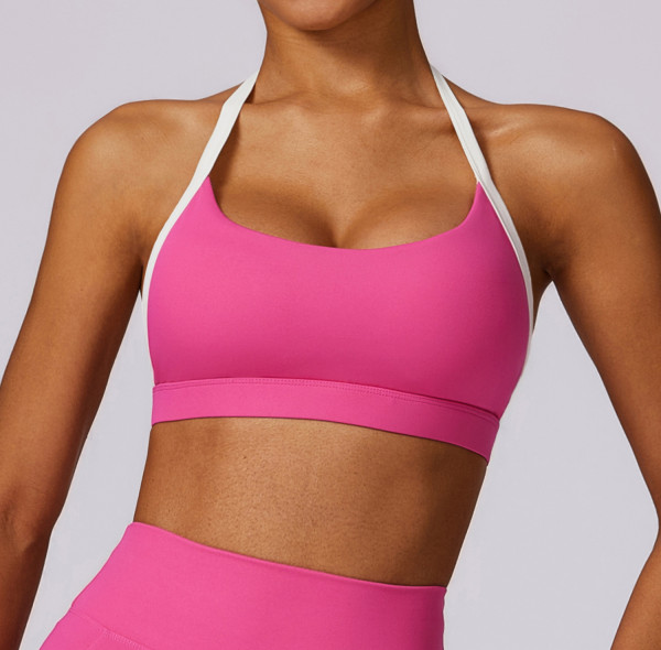 Custom nylon sport bra| Factory Wholesale Back Hollow Out Exercise and Dynamic Backless Sports Bra