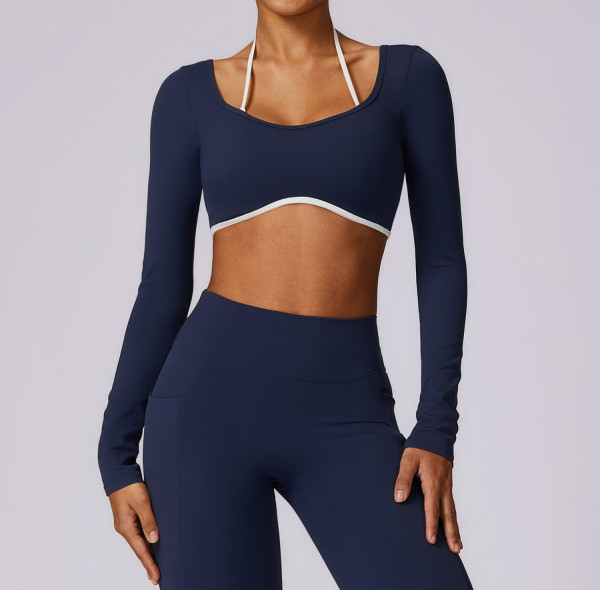 Custom long sleeve top| Wholesale Custom Logo 2024 New Style Long Sleeve T-Shirt and Top Tank