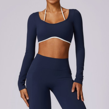 Custom long sleeve top| Wholesale Custom Logo 2024 New Style Long Sleeve T-Shirt and Top Tank