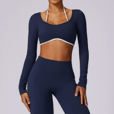 Custom long sleeve top| Wholesale Custom Logo 2024 New Style Long Sleeve T-Shirt and Top Tank
