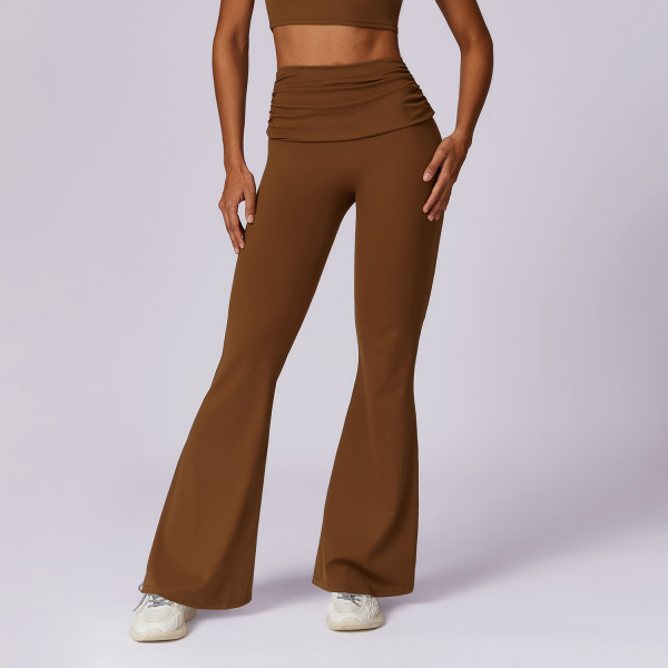 Custom yoga high-waisted pants /Custom high-waisted loose-fitting yoga pants wide-leg pants