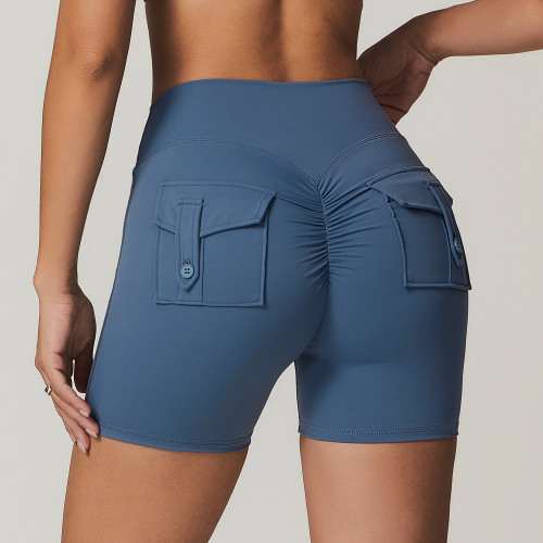 Custom butt scrunch yoga shorts|Logo Gym Clothing Seamless Bike Shorts High Waist Workout Shorts