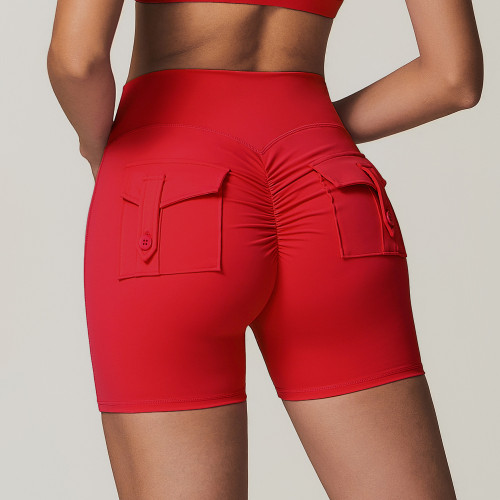 Custom butt scrunch yoga shorts|Logo Gym Clothing Seamless Bike Shorts High Waist Workout Shorts