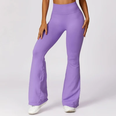 Custom high-waisted yoga pants |Private label women's wide-leg pants yoga pants leggings