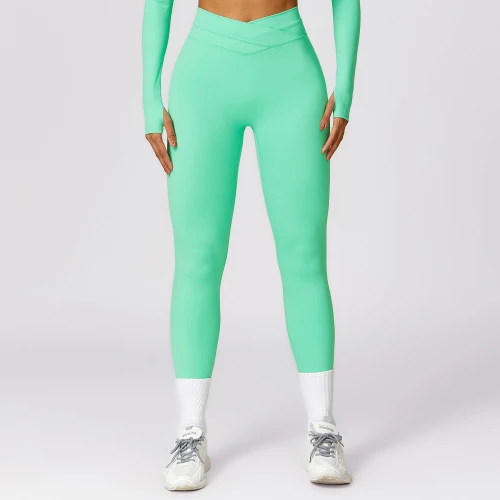 Custom solid yoga leggings |2024 Scrunch Butt Tummy Booty  Women's Yoga Leggings With High Waist