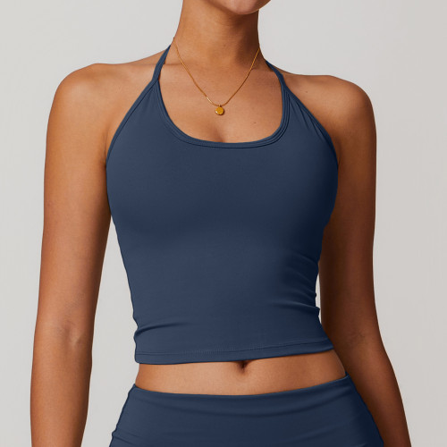 Custom sportswear tank top| High Quality Sports Tank Tops Custom Nylon Spandex tank top For Women