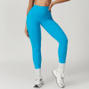 Custom cross waist leggings | Custom yoga leggings hip lift waist yoga leggings
