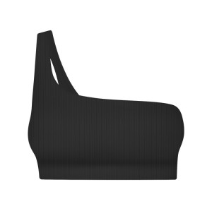 Custom one shoulder sports bra | Fitness yoga support sports bra fixed cup vest sports bra