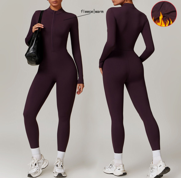 OEM/ODM AOLA winter jumpsuit Ladies One Piece Jumpsuit For Women Zippier long sleeve jumpsuit