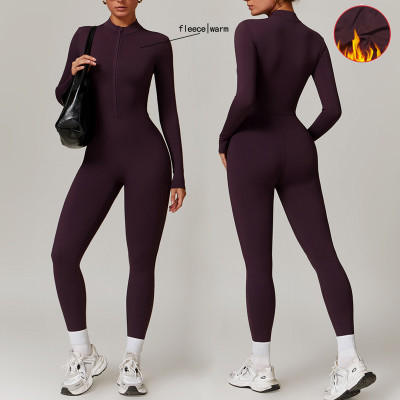 OEM/ODM AOLA winter jumpsuit Ladies One Piece Jumpsuit For Women Zippier long sleeve jumpsuit