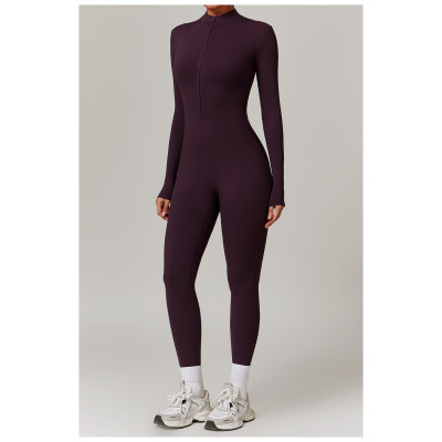 OEM/ODM AOLA winter jumpsuit Ladies One Piece Jumpsuit For Women Zippier long sleeve jumpsuit