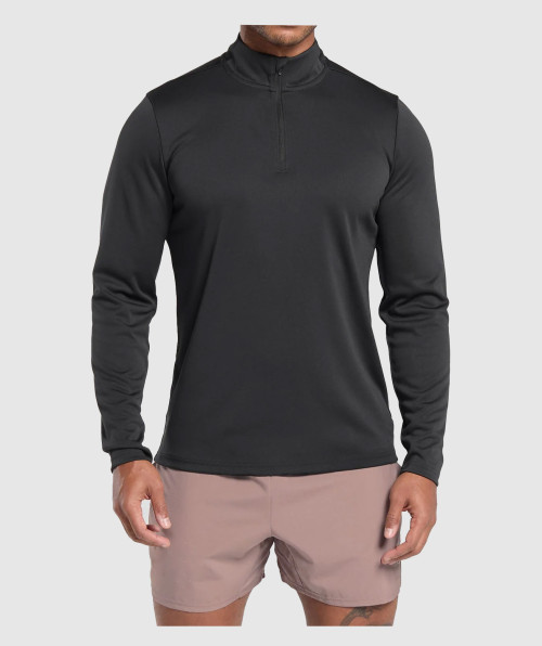 Custom fitness long sleeves | Factory Custom Printed Logo Fitness Quick Dry Men's Long Sleeve