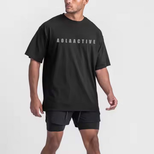 Custom Men's T-Shirts | Wholesale Custom Cotton Private Label Fitness Men's T-Shirts