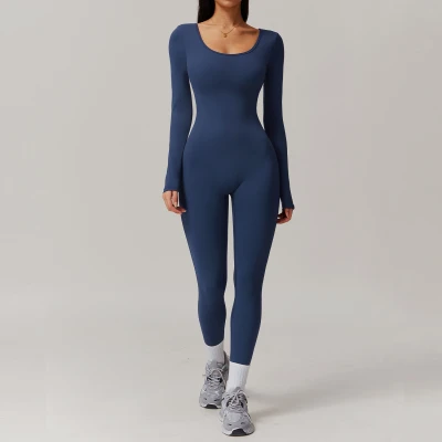 Custom Training Wear Supplier |OEM/ODM women summer jumpsuit factory wholesale long sleeve jumpsuit