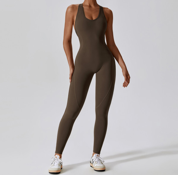 Custom Activewear Wholesale | Women's sleeveless bodysuit fitness yogawear factory wholesale