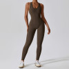 Custom Activewear Wholesale | Women's sleeveless bodysuit fitness yogawear factory wholesale