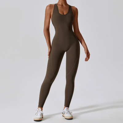 Custom Activewear Wholesale | Women's sleeveless bodysuit fitness yogawear factory wholesale