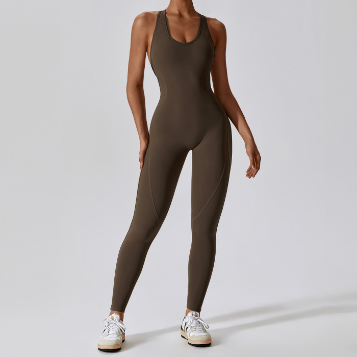 Custom Activewear Wholesale | Women's sleeveless bodysuit fitness yogawear factory wholesale