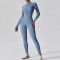 Custom Athletic Wear wholesale|Women long sleeve sports jumpsuit factory direct custom logo fabric